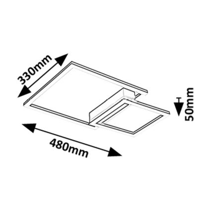 Rabalux - LED laelamp LED/24W/230V 3000K 33x48 cm