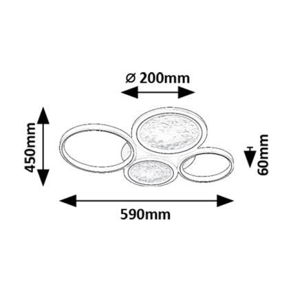 Rabalux - LED Hämardatav laevalgusti LED/40W/230V 3000-6500K + kaugjuhtimispult