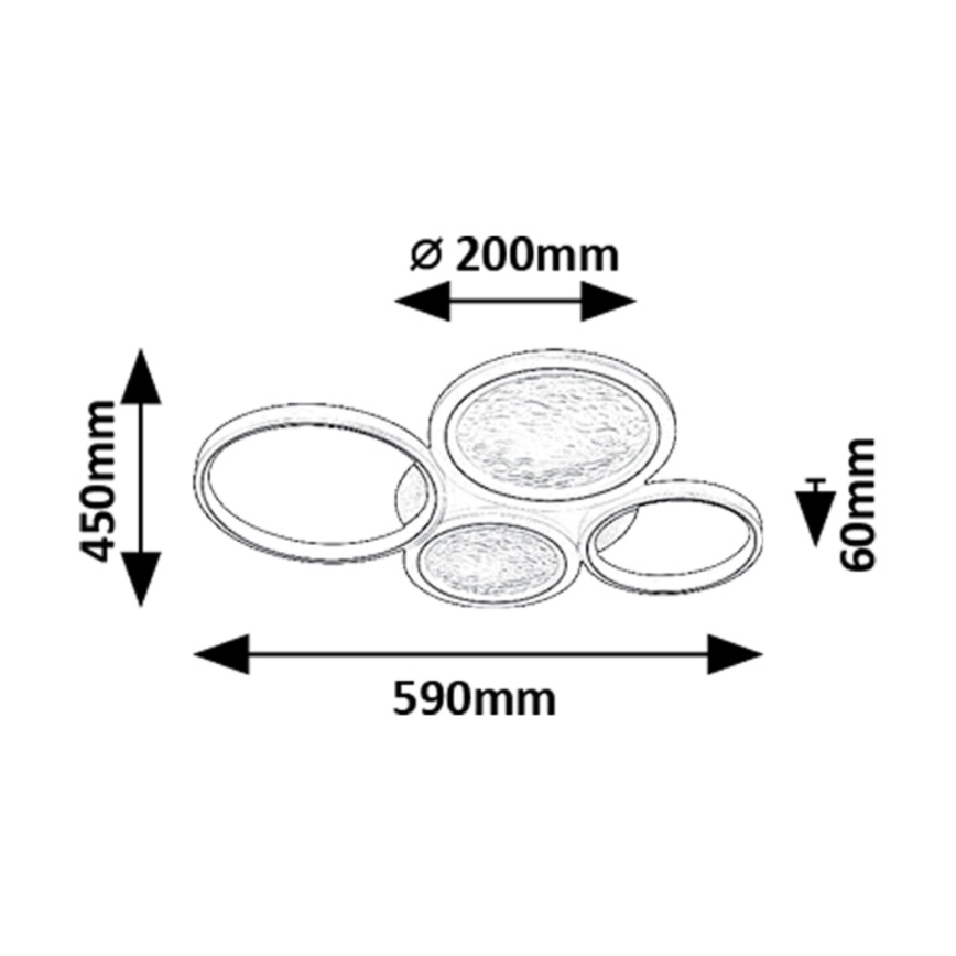 Rabalux - LED Hämardatav laevalgusti LED/40W/230V 3000-6500K + kaugjuhtimispult