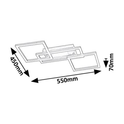 Rabalux - LED-hämardatav laevalgusti LED/40W/230V 3000-6500K 45x55 cm + kaugjuhtimispult