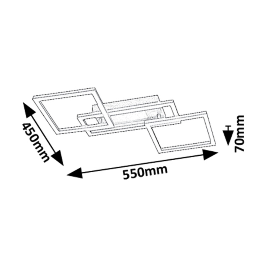 Rabalux - LED-hämardatav laevalgusti LED/40W/230V 3000-6500K 45x55 cm + kaugjuhtimispult