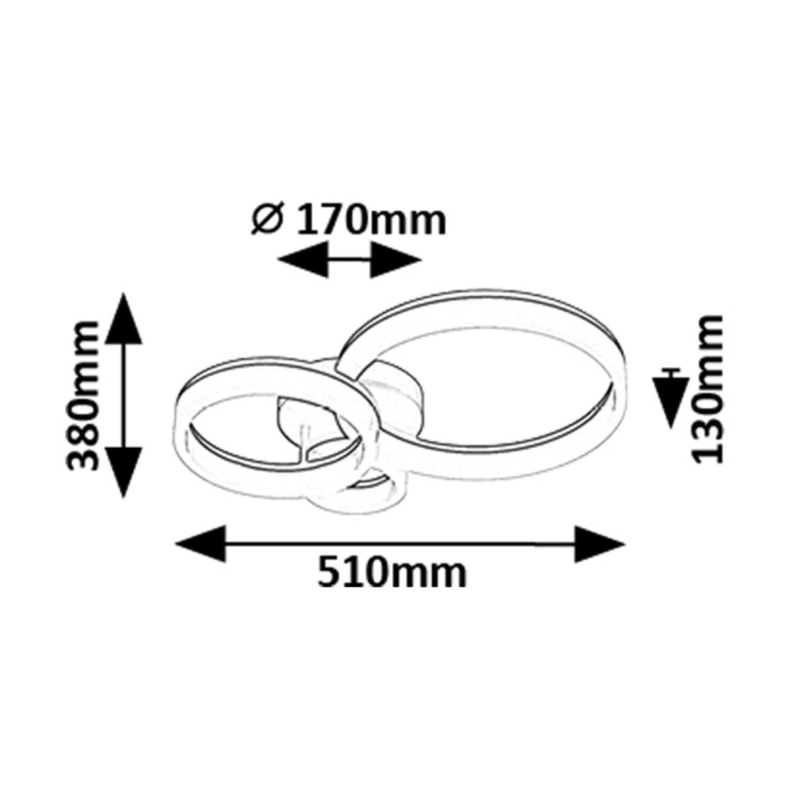 Rabalux - LED Laevalgusti LED/24W/230V 3000/4000/6500K must