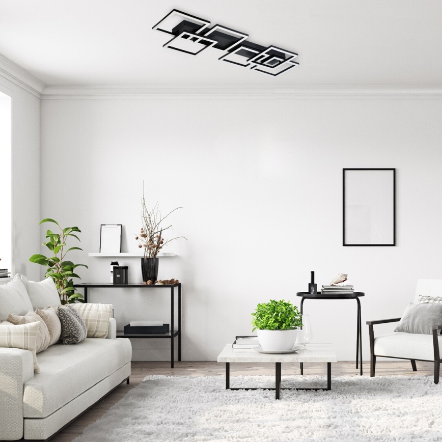 Rabalux - LED hämardatav laevalgusti LED/40W/230V 3000-6500K 33x100 cm must + kaugjuhtimispult