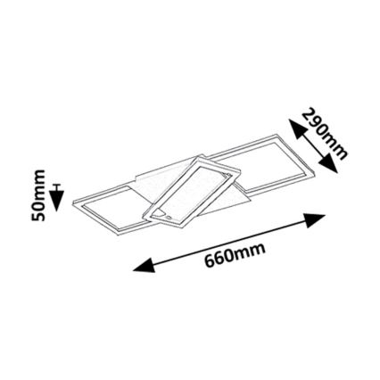 Rabalux - hämardatav LED-laelamp LED/40W/230V 3000-6500K 29x66 cm + kaugjuhtimispult