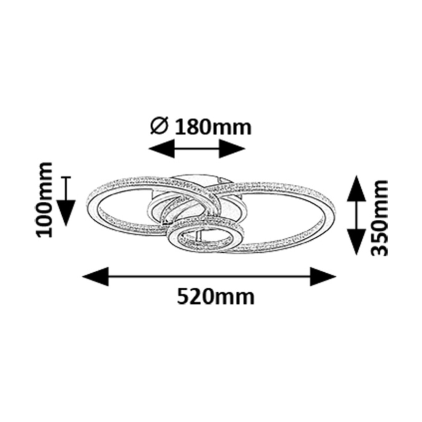 Rabalux - LED-hämardatav laelamp LED/40W/230V 3000-6500K + kaugjuhtimispult 35x52 cm