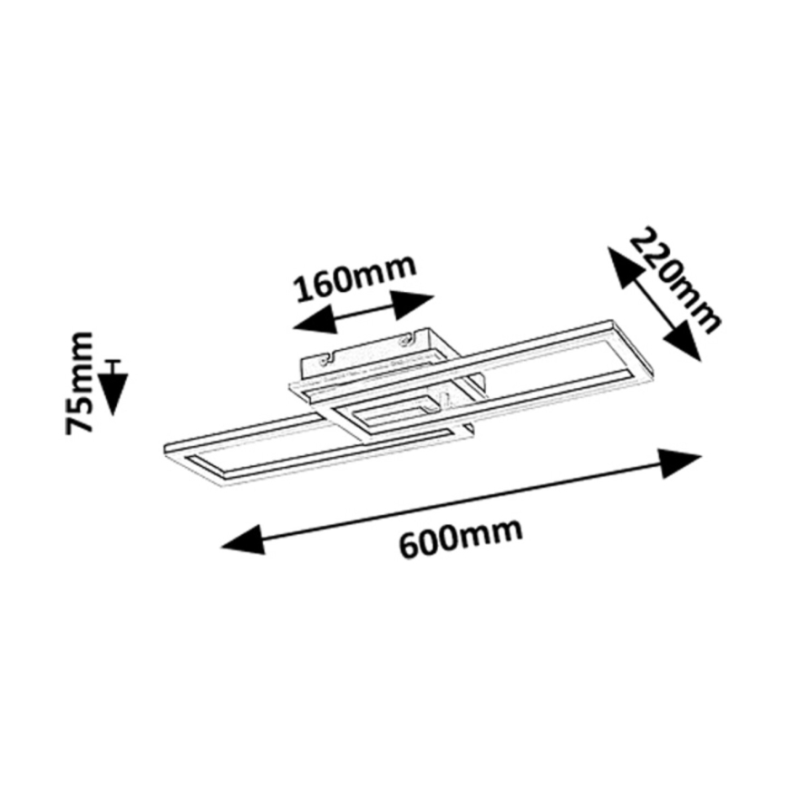 Rabalux - hämardatav LED laevalgusti LED/30W/230V 3000-6500K + kaugjuhtimispult pikkus 60 cm