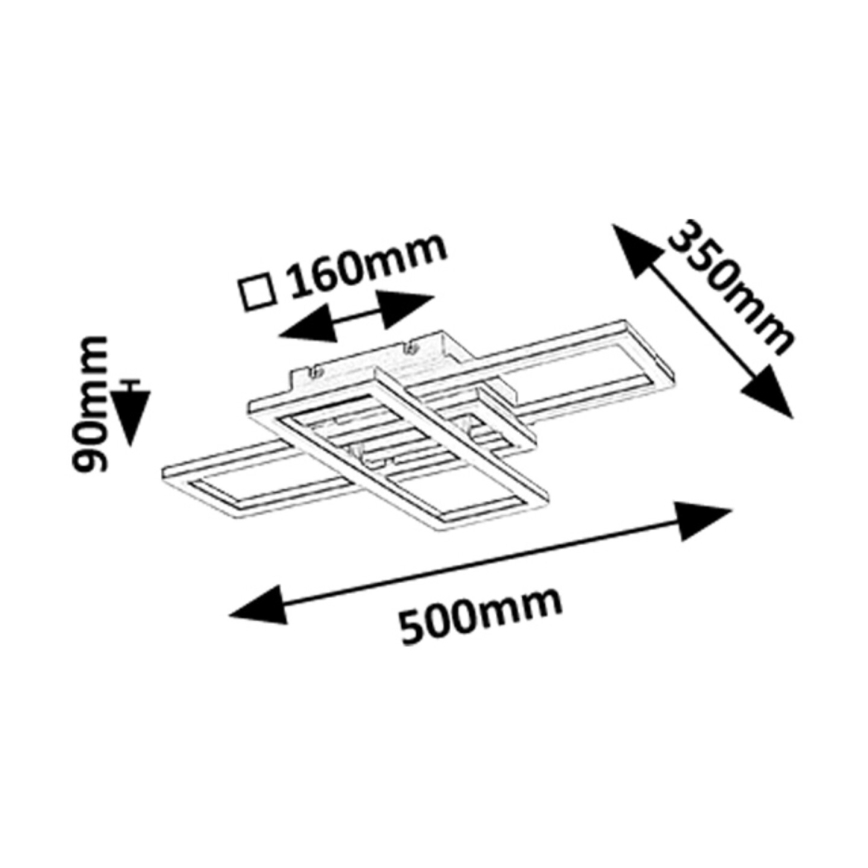 Rabalux - hämardatav LED-laelamp LED/40W/230V 3000-6500K + kaugjuhtimispult 35x50 cm
