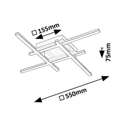 Rabalux - LED laelamp LED/24W/230V 4000K 55x55 cm