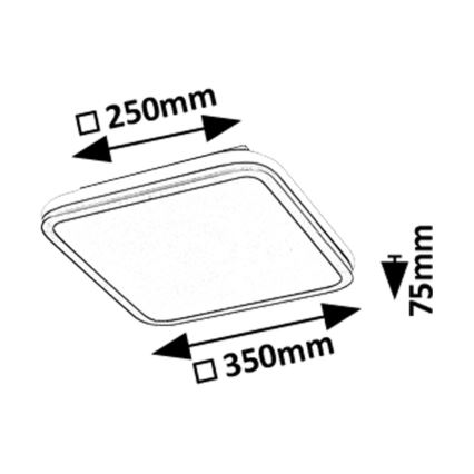Rabalux - LED RGB hämardatav laevalgusti LED/43W/230V 3000-6500K + kaugjuhtimispult 35x35 cm