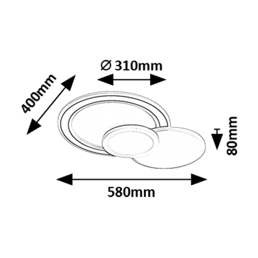 Rabalux - hämardatav RGB-LED laelamp LED/40W/230V 3000-6500K + kaugjuhtimispult läbimõõt 31 cm