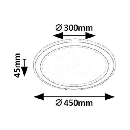 Rabalux - LED RGB hämardatav laelamp LED/22W/230V 3000-6500K Ø 45 cm + kaugjuhtimispult