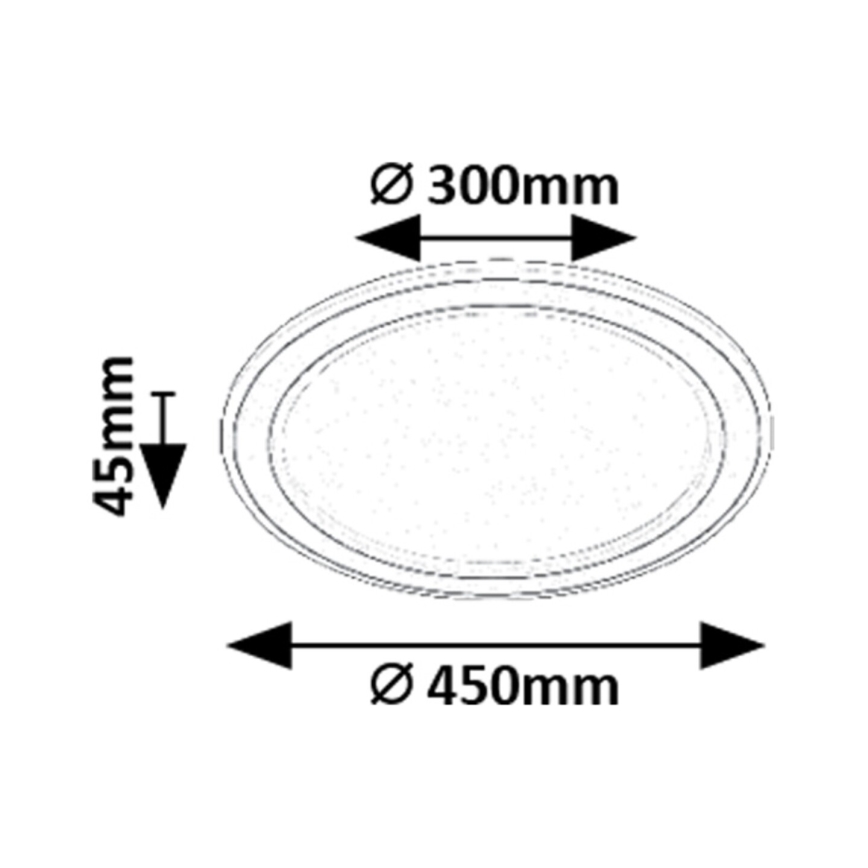 Rabalux - LED RGB hämardatav laelamp LED/22W/230V 3000-6500K Ø 45 cm + kaugjuhtimispult