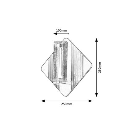 Rabalux - vannitoa LED-seinavalgusti LED/7W/230V IP44 must/kuldne