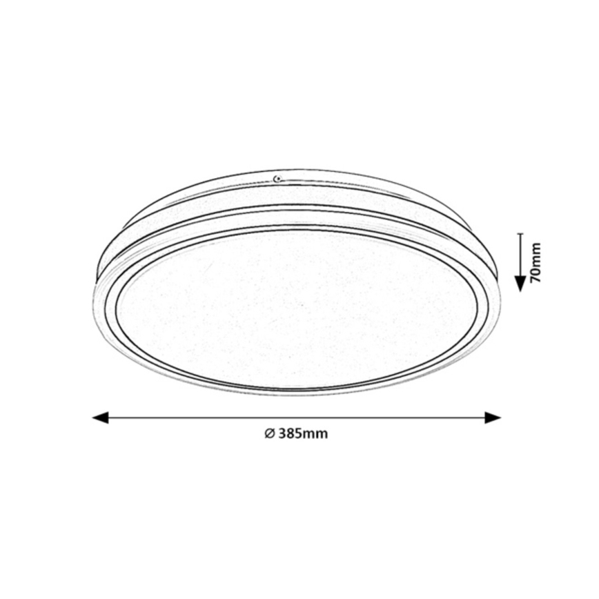 Rabalux - LED-hämardatav laelamp LED/20W/230V 3000-6500K läbimõõt 38,5 cm must + kaugjuhtimispult