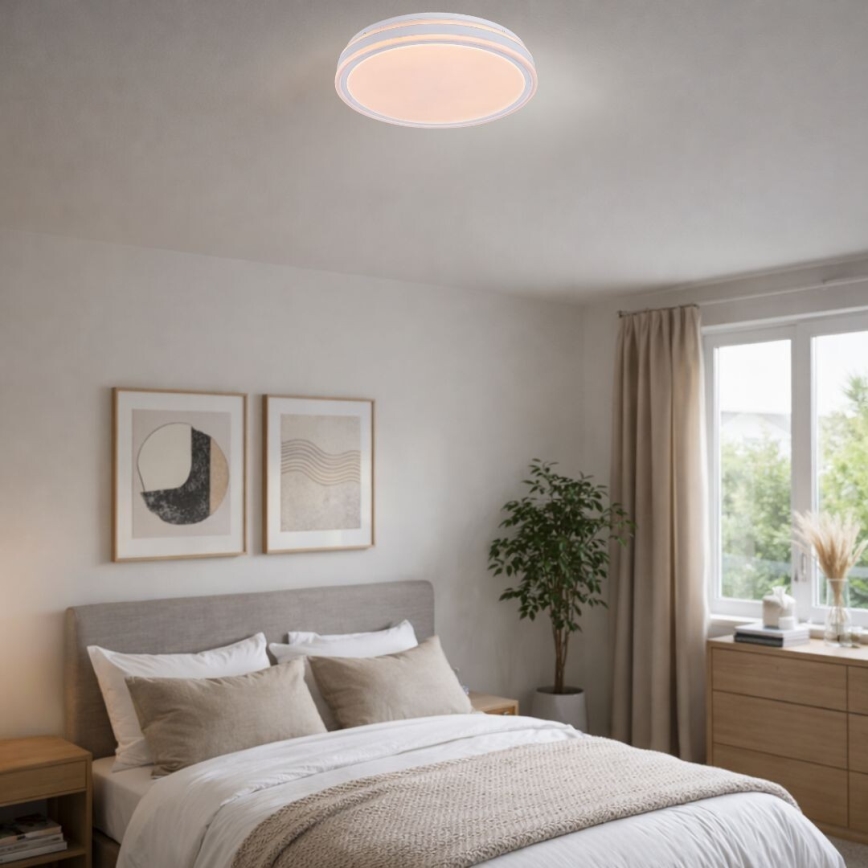 Rabalux - Hämardatav LED-laelamp LED/23W/230V 3000-6500K Ø 38,5 cm must + kaugjuhtimispult