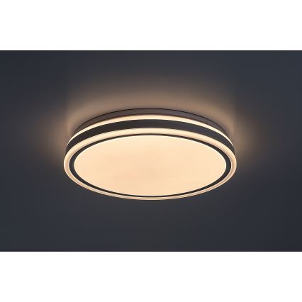 Rabalux - Hämardatav LED-laelamp LED/23W/230V 3000-6500K Ø 38,5 cm must + kaugjuhtimispult
