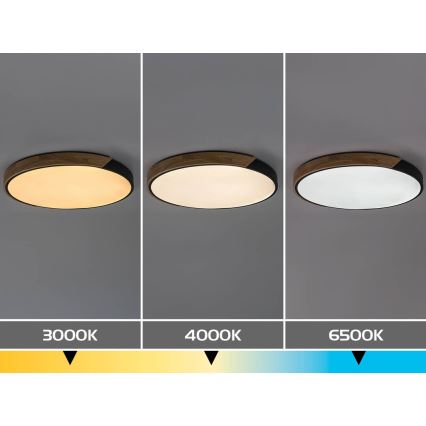 Rabalux - LED-laelamp LED/42W/230V 3000/4000/6500K must/tamm, läbimõõt 41 cm