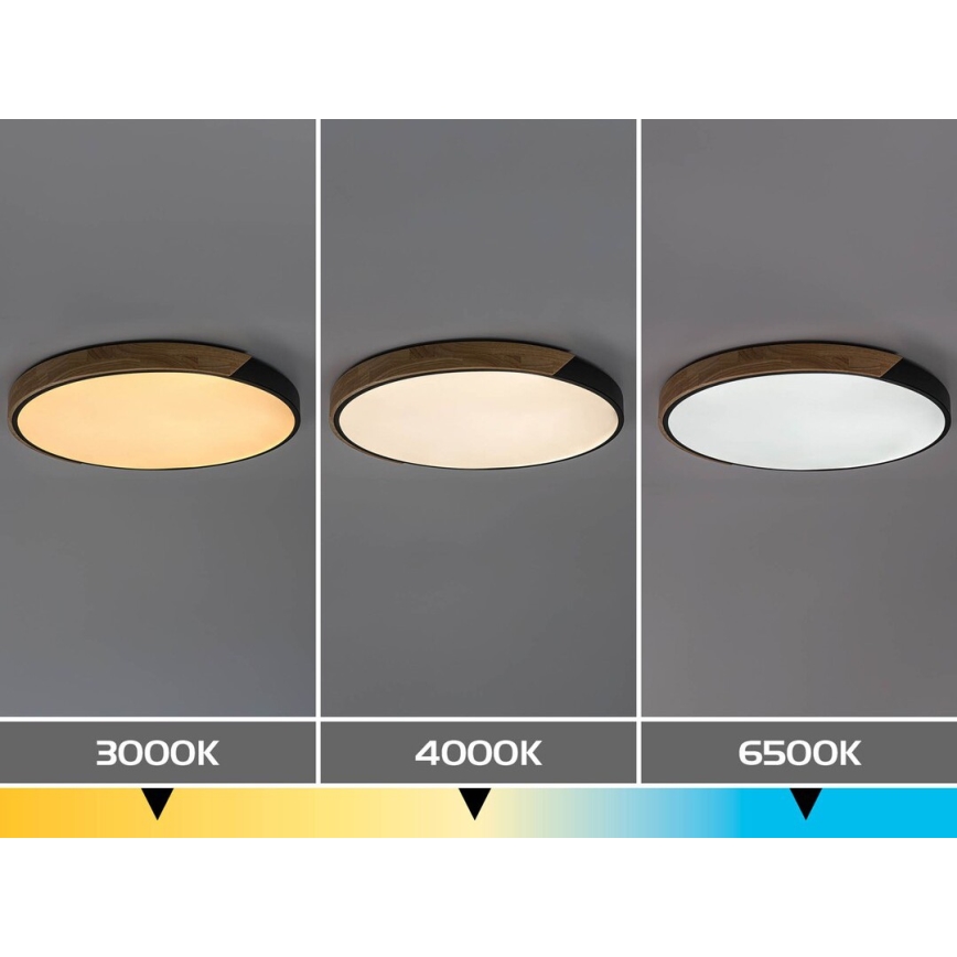 Rabalux - LED-laelamp LED/42W/230V 3000/4000/6500K must/tamm, läbimõõt 41 cm