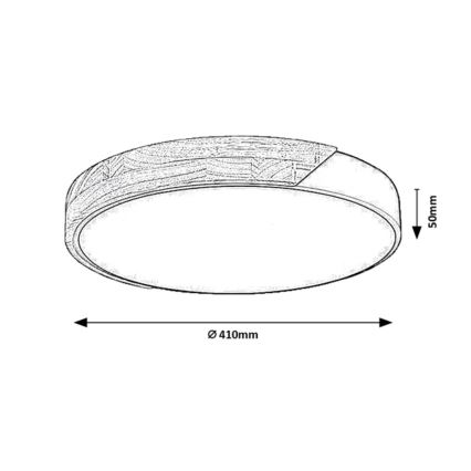Rabalux - LED-laelamp LED/42W/230V 3000/4000/6500K must/tamm, läbimõõt 41 cm