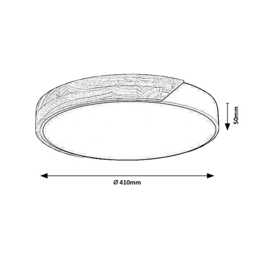 Rabalux - LED-laelamp LED/42W/230V 3000/4000/6500K must/tamm, läbimõõt 41 cm