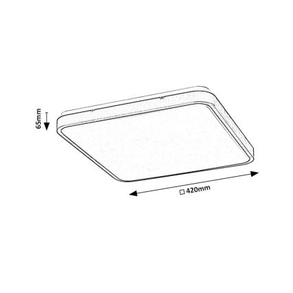 Rabalux - LED Hämardatav laevalgusti vannituppa LED/36W/230V 3000-6000K IP44 42x42 cm valge + kaugjuhtimispult
