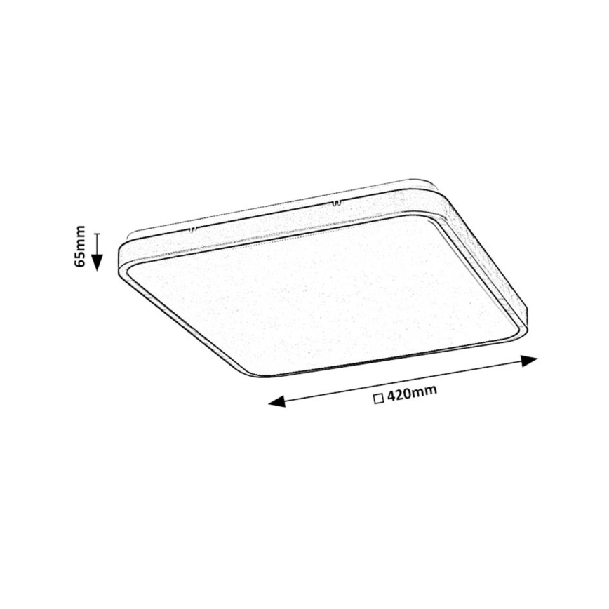 Rabalux - LED Hämardatav laevalgusti vannituppa LED/36W/230V 3000-6000K IP44 42x42 cm valge + kaugjuhtimispult