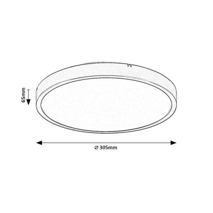 Rabalux - LED Laevalgusti vannituppa LED/18W/230V 3000/4000/6000K IP44 d. 30,5 cm valge
