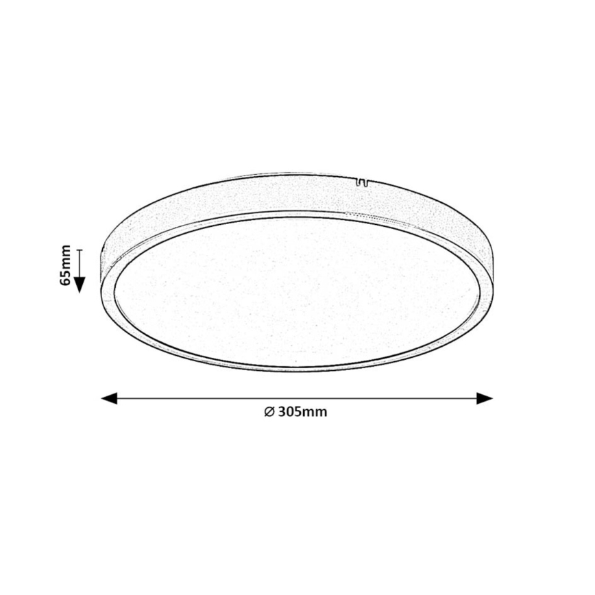 Rabalux - LED Laevalgusti vannituppa LED/18W/230V 3000/4000/6000K IP44 d. 30,5 cm valge