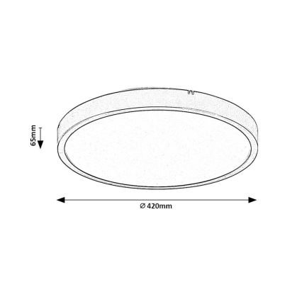 Rabalux - LED RGB Hämardatav laevalgusti vannituppa LED/36W/230V 3000-6000K Wi-Fi Tuya IP44 d. 42 cm valge + kaugjuhtimispult