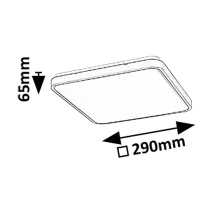Rabalux - LED Laevalgusti vannituppa LED/24W/230V 3000/4000/6000K IP44 29x29 cm must