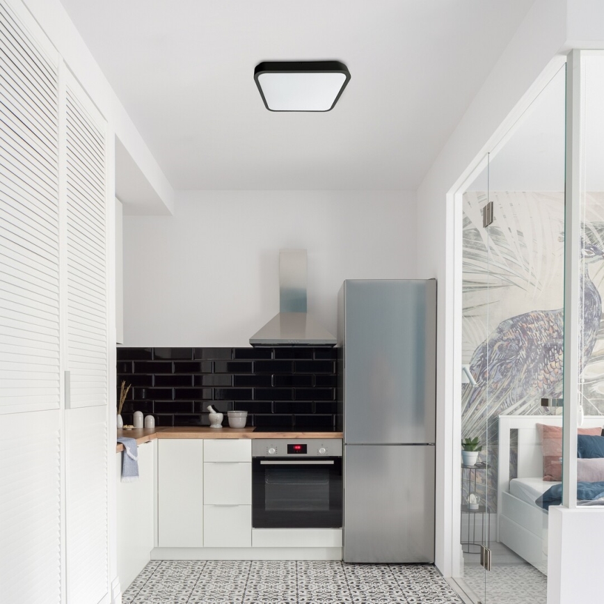 Rabalux - LED Laevalgusti vannituppa LED/36W/230V 3000/4000/6000K IP44 42x42 cm must