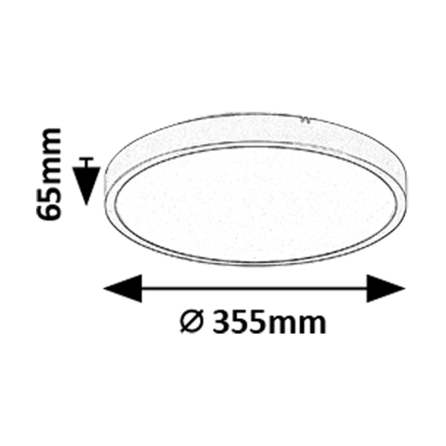 Rabalux - LED Laevalgusti vannituppa LED/24W/230V 3000/4000/6000K IP44 d. 35,5 cm must