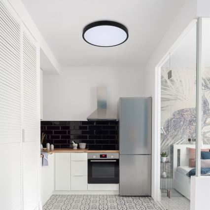 Rabalux - LED RGB Hämardatav laevalgusti vannituppa LED/36W/230V 3000-6000K Wi-Fi Tuya IP44 d. 42 cm must + kaugjuhtimispult