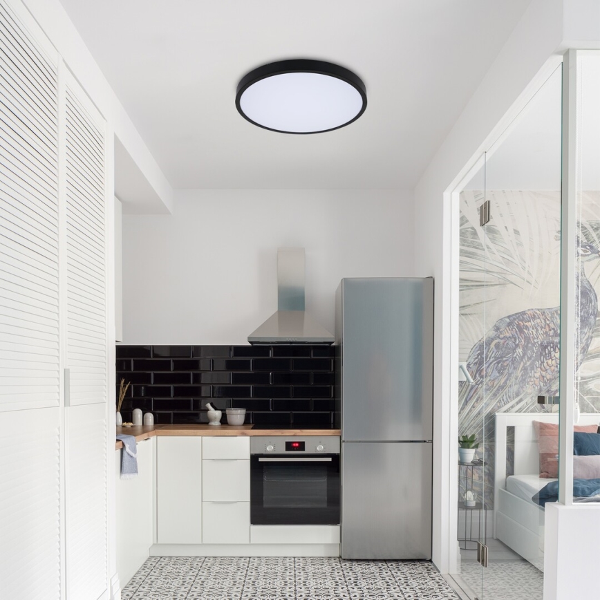 Rabalux - LED RGB Hämardatav laevalgusti vannituppa LED/36W/230V 3000-6000K Wi-Fi Tuya IP44 d. 42 cm must + kaugjuhtimispult