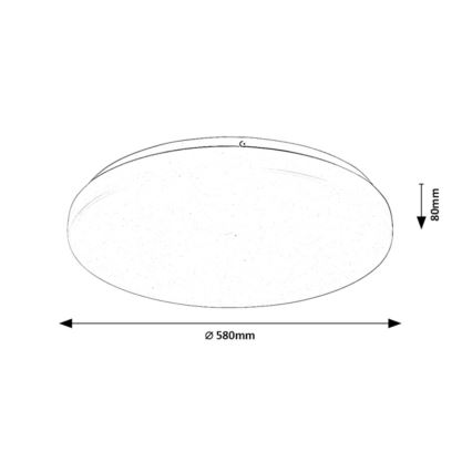 Rabalux - Hämardatav LED-laelamp LED/60W/230V 3000-6500K läbimõõt 58 cm + kaugjuhtimispult