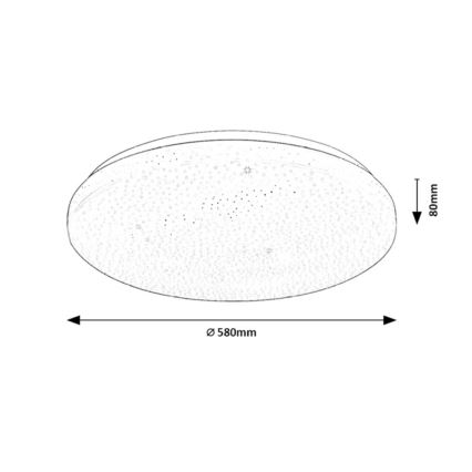 Rabalux - hämardatav LED laevalgusti LED/60W/230V 3000-6500K läbimõõt 58 cm + kaugjuhtimispult