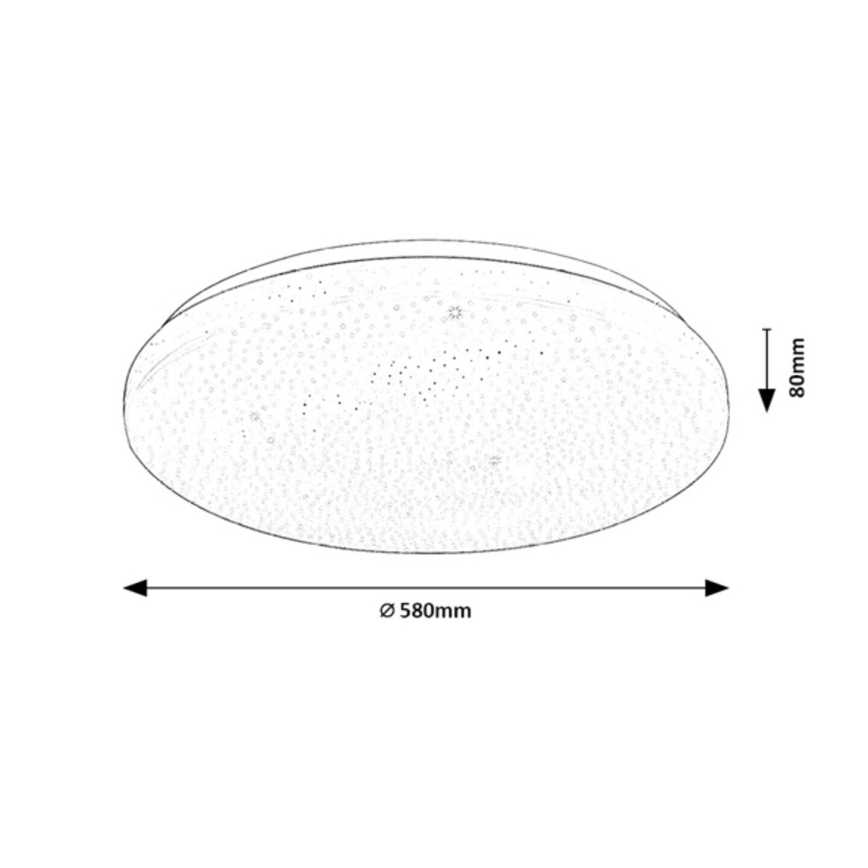 Rabalux - hämardatav LED laevalgusti LED/60W/230V 3000-6500K läbimõõt 58 cm + kaugjuhtimispult