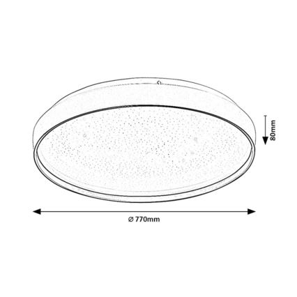 Rabalux - hämardatav LED-laelamp LED/80W/230V 3000-6500K Ø 77 cm + kaugjuhtimispult