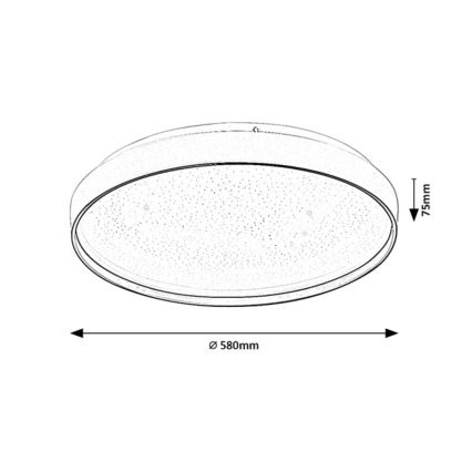 Rabalux - LED hämardatav laelamp LED/60W/230V 3000-6500K läbimõõt 58 cm + kaugjuhtimispult