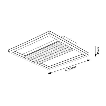 Rabalux - LED laevalgusti LED/26W/230V 3000/4500/6000K