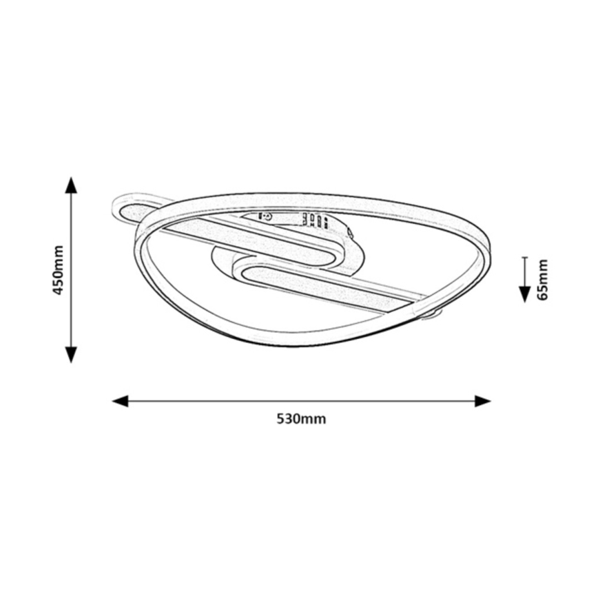 Rabalux - LED Hämardatav laelamp LED/60W/230V 3000-6000K 53x45 cm + kaugjuhtimispult