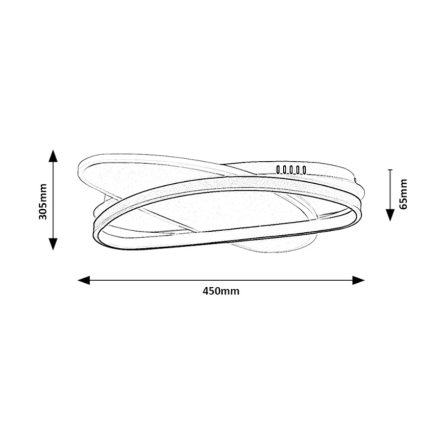 Rabalux - hämardatav LED-laelamp LED/57W/230V 3000-6000K 45x30,5 cm + kaugjuhtimispult