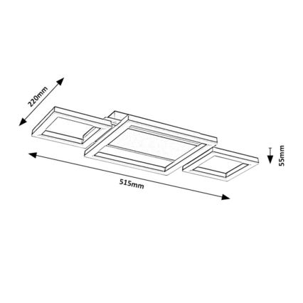 Rabalux - LED laelamp LED/24W/230V 51,5x22 cm