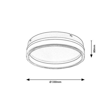 Rabalux - LED hämardatav laelamp LED/18W/230V 3000-6500K läbimõõt 33 cm + kaugjuhtimispult