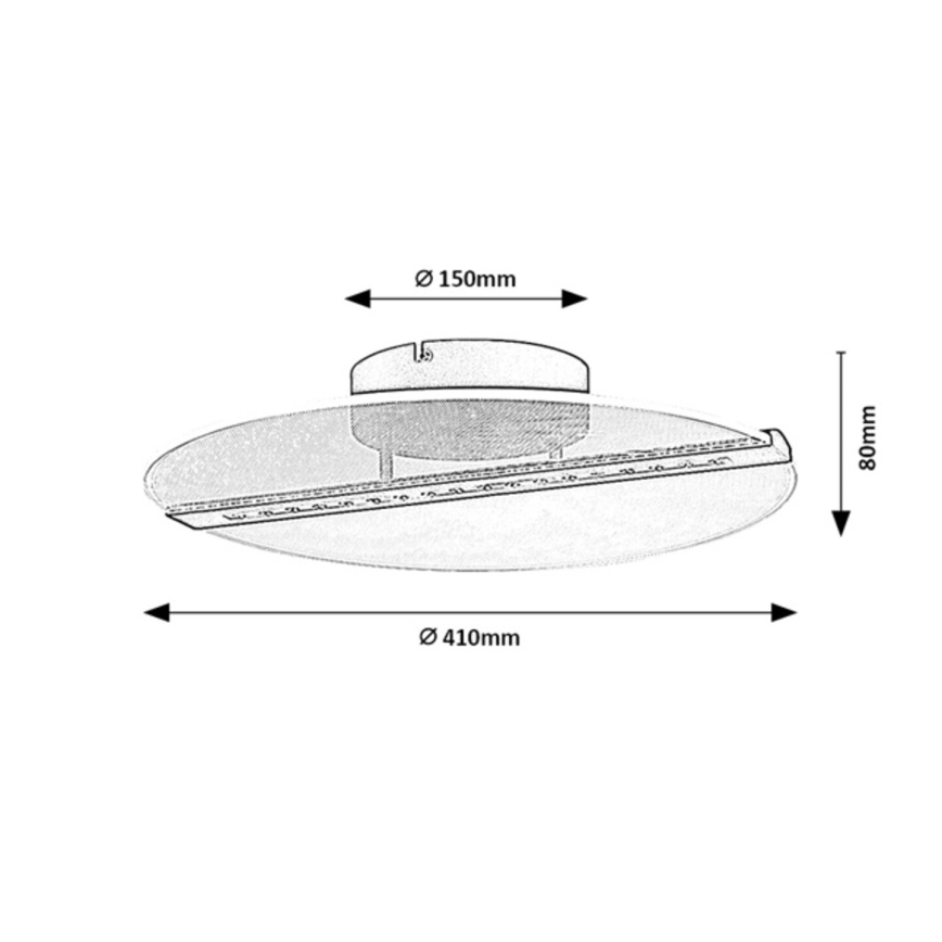 Rabalux - LED laevalgusti LED/20W/230V 3000 pr. 41 cm must/läbipaistev