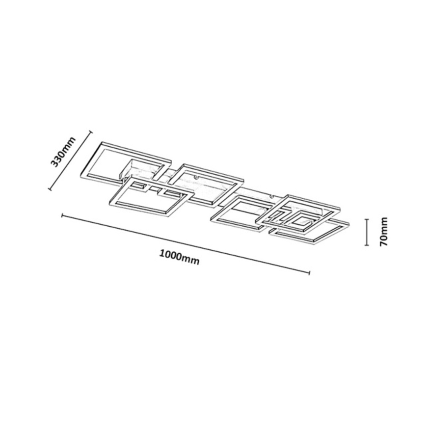Rabalux - hämardatav LED-laelamp LED/40W/230V 3000-6500K 33x100 cm kuldne + kaugjuhtimispult