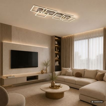 Rabalux - Hämardatav LED-laelamp LED/40W/230V 3000-6500K 33x100 cm beež + kaugjuhtimispult