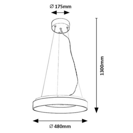 Rabalux - LED Hämardatav lühter LED/38W/230V 3000-6500K valge + kaugjuhtimispult