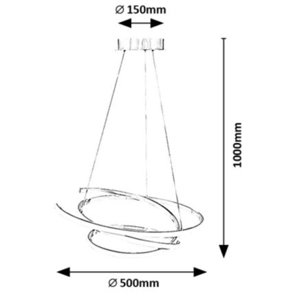 Rabalux - LED Lühter LED/42W/230V 4000K