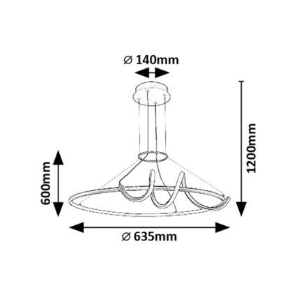 Rabalux - LED Hämardatav lühter LED/46W/230V 3000-6500K + kaugjuhtimispult